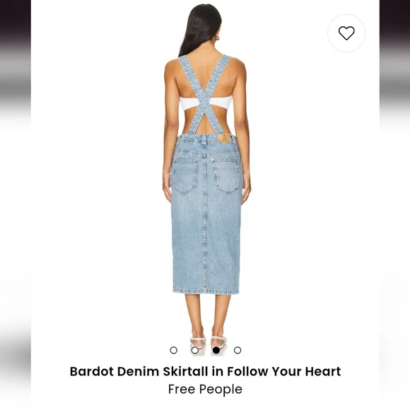 Free People denim overall skirt - Picture 2 of 10